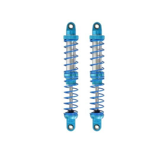 2-teiliger Metall-Stoßdämpfer, Öldämpfer, passend for 1/10 ferngesteuerte Raupenfahrzeuge, for Axial SCX10 90046 AXI03007 TRX4 TRX6, Upgrade-Teile(Blue 100mm) von SONHWNGE