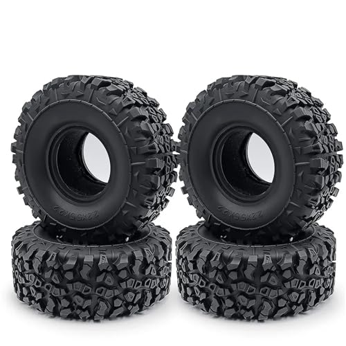 4 STÜCKE 140mm 2,2 Zoll Beadlock Gummiradreifen for Axial SCX10 90046 for Wraith TRX-4 1/10 RC Crawler Auto Upgrade Teile von SONHWNGE