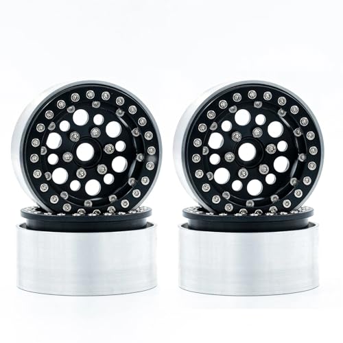 4 STÜCKE Metall 1,9 "Beadlock Felge 9-Speichen for 1/10 RC Crawler TRX4 for Axial SCX10 90046 AXI03007 for Redcat Gen8(Orange) von SONHWNGE