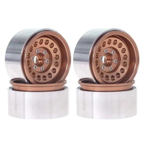 4 Stück 1,9 Zoll Offset -8 mm for Beadlock RC-Felgensatz, Radnaben for 1:10 Auto-Crawler for Axial SCX10 II 90046 SCX10 III AXI03007(Bronze) von SONHWNGE