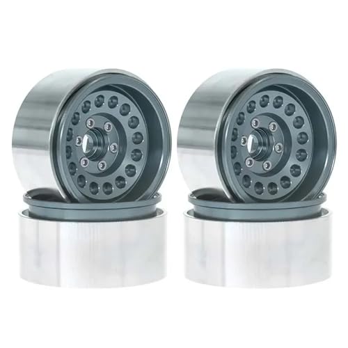 4 Stück 1,9 Zoll Offset -8 mm for Beadlock RC-Felgensatz, Radnaben for 1:10 Auto-Crawler for Axial SCX10 II 90046 SCX10 III AXI03007(Titanium) von SONHWNGE
