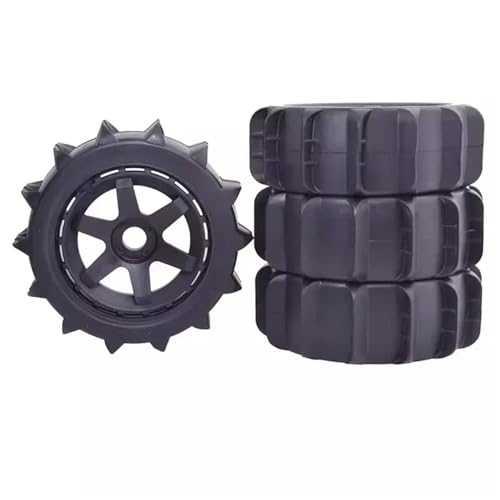 4 stücke 1/8 4WD Nitro Off Road Buggy Reifen Felge Hex for Trxs Maßstab 1:8 RC Auto for HSP for HPI for Kyosho for ZD Strand Reifen(Tire Diameter 125mm) von SONHWNGE