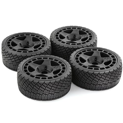 4 stücke 100mm 1/8 1/7 RC Off-Road Buggy Räder Reifen 17mm Hex for ARR-MA for Typhon for Talion for Kyosho for HPI for HSP for VRX RC(Zwart) von SONHWNGE