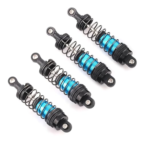4 stücke 75mm 81mm Metall Stoßdämpfer Dämpfer for MJX 16207 16208 for SCY 16101 16102 for Wltoys 144001 124019 for HBX 16889 RC Auto(Blauw) von SONHWNGE