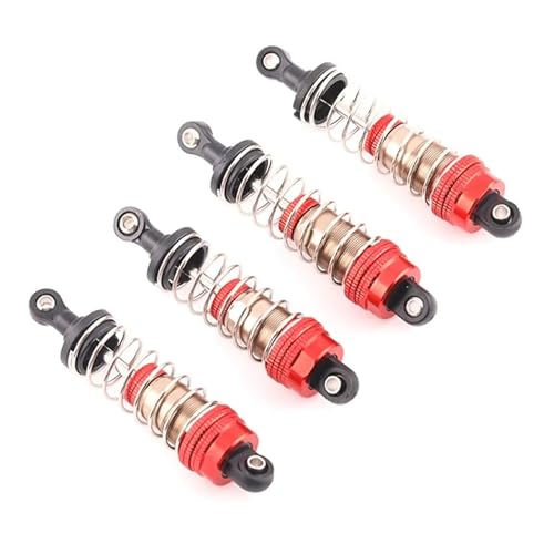 4 stücke 75mm 81mm Metall Stoßdämpfer Dämpfer for MJX 16207 16208 for SCY 16101 16102 for Wltoys 144001 124019 for HBX 16889 RC Auto(Orange) von SONHWNGE