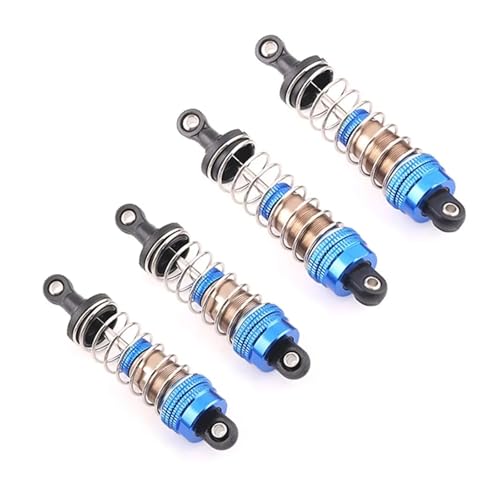 4 stücke 75mm 81mm Metall Stoßdämpfer Dämpfer for MJX 16207 16208 for SCY 16101 16102 for Wltoys 144001 124019 for HBX 16889 RC Auto(Sky Blue) von SONHWNGE