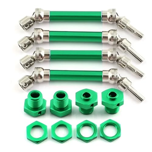 4 stücke Metall Vordere und Hintere Antriebswelle CVD mit Rad Hex for 1/8 for ARR-ma for Typhon 4x4 3s Blx 1/8 for Typhon 550 for Mega 4x4(Green) von SONHWNGE