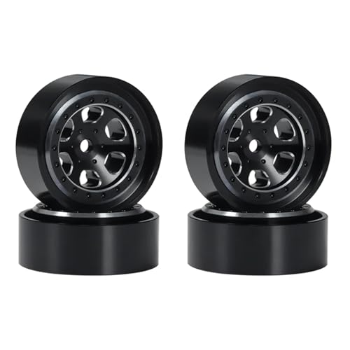 4Pcs 1,3 Zoll Metall Beadlock Felge Rad Hub for TRX4M 1/18 RC Crawler Auto Upgrade Teile Zubehör von SONHWNGE