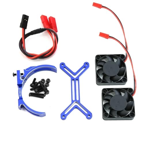 5687 56113 Motor Kühlkörper Dual Lüfter Kühlkörper 56-58Mm for 1/5 for TRXS XMAXX XRT for ARR-ma for Kraton Upgrade Teile(Blauw) von SONHWNGE