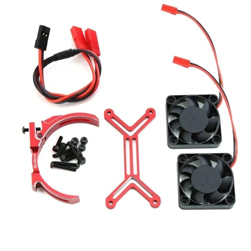 5687 56113 Motor Kühlkörper Dual Lüfter Kühlkörper 56-58Mm for 1/5 for TRXS XMAXX XRT for ARR-ma for Kraton Upgrade Teile(Rood) von SONHWNGE