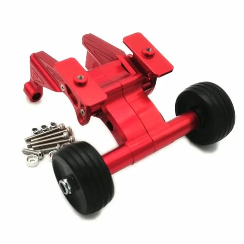 Aluminium-Heckflügelhalterung und verstellbare Wheelie-Bar for ARR-ma 1/5 for Kraton for Outcast 8S ARA320492 ARA320536(Rood) von SONHWNGE