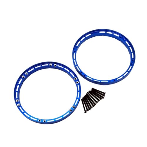 Aluminium-Hinterrad-Verstärkungsringe for L-osi 1/4 for Promoto MX-Motorrad, kompatibel mit LOS46003(Blauw) von SONHWNGE