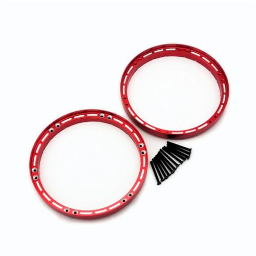 Aluminium-Hinterrad-Verstärkungsringe for L-osi 1/4 for Promoto MX-Motorrad, kompatibel mit LOS46003(Rood) von SONHWNGE