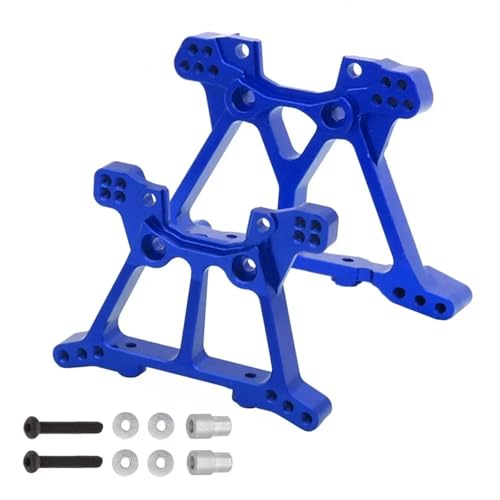 Aluminium Metall Vorne und Hinten Shock Tower Set 6838 6839 for Trxs 1/10 for Slash 4x4 4WD RC Auto Ersatz Upgrade Teile(Blauw) von SONHWNGE