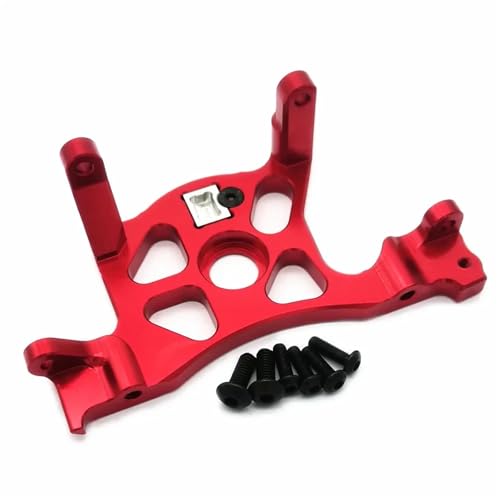 Aluminium-Motorhalterung, hintere Stirnradabdeckung for Trax-xas 4x4 LCG-Chassis for Slash for Rustler for Fiesta Rally 7460 7460X(Rood) von SONHWNGE
