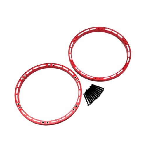 Aluminium-Vorderrad-Verstärkungsringe for L-osi 1/4 for Promoto MX-Motorrad, kompatibel mit LOS46002(Rood) von SONHWNGE