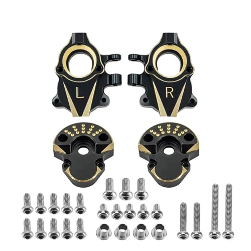 Beschichtung Messing Achsschenkel und vorderes äußeres Portalgehäuse 68,7 g Schwarz for Redcat for Ascent-18 Rc Car Upgrade Parts Crawler von SONHWNGE