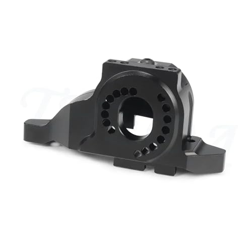 CNC-Aluminium-Motorhalterung, Motorgetriebeabdeckung, Montageplatte for 1/10 RC Crawler for Trax-xas TRX4 TRX6 G63 8290 Defender Bronco Sport(Zwart) von SONHWNGE