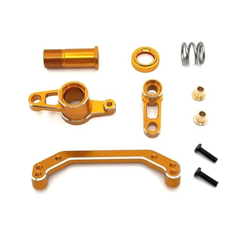 Lenkungskomponente for LC Racing 1/10 PTG-2 PTG-2R Metall-Tuningteile Rc Modell Crawler Auto LKW Buggy(Yellow) von SONHWNGE