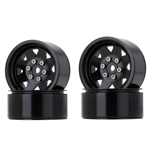Metall 1,9 "Beadlock-Felgen 3 Stil for 1:10 RC Crawler Auto for Axial SCX10 90046 TRX4 Redcat GEN8(Zwart) von SONHWNGE