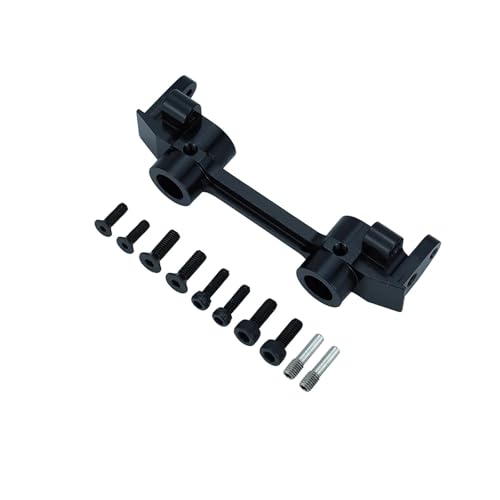 Metall Aluminium Vorderen Und Hinteren Stoßfänger Montage Querträger Halterung for Axial SCX10II 90046 90047 RC4WD 1/10 Rc Auto Teile(Black Front) von SONHWNGE