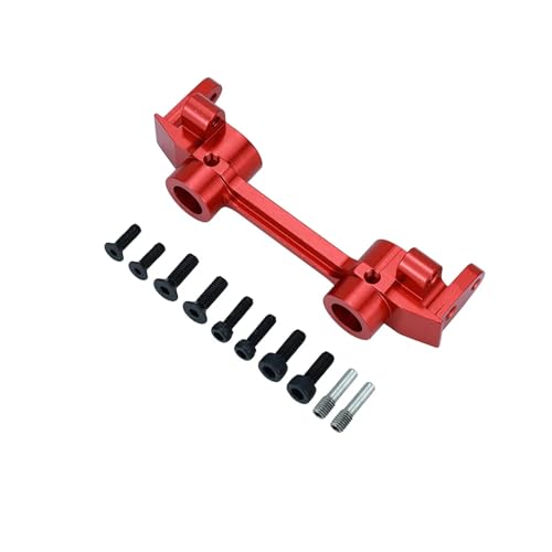 Metall Aluminium Vorderen Und Hinteren Stoßfänger Montage Querträger Halterung for Axial SCX10II 90046 90047 RC4WD 1/10 Rc Auto Teile(Red Front) von SONHWNGE