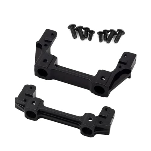 Metall Front Rail Stoßstange zu Montieren Servo Halterung for SCX10 II 90046 1/10 RC Crawler for Axial 90047 Upgrade Teile(Zwart) von SONHWNGE