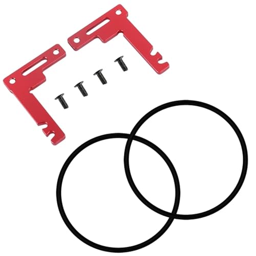 Metall Kurze Batterie Halter Halterung Set for Tam-iya TT02 TT02B RC Auto Upgrade Teile(Rood) von SONHWNGE