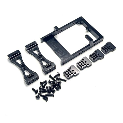 Metall Servo Halterung Strahl Querträger Shock Mount for WPL C14 C24 B14 B24 1/16 RC Auto Kit(Zwart) von SONHWNGE
