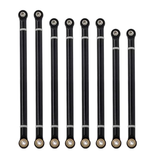 Metallaufhängung Spurstange Radstand 313mm Pleuel for 1/10 RC Crawler for Axial SCX10 RGT 86100 RC Auto Upgrade Teile(Black (D5mm)) von SONHWNGE