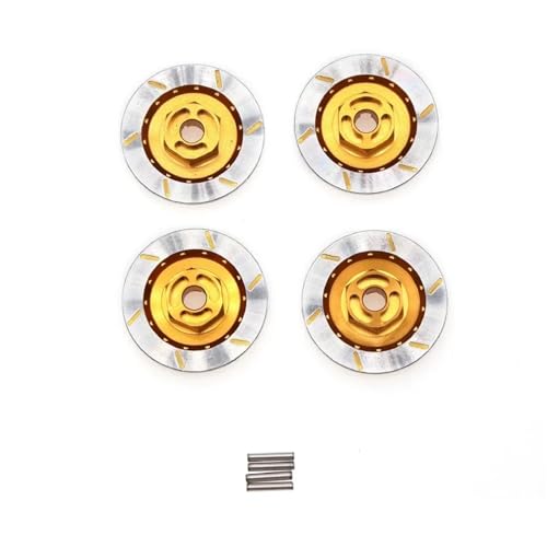 RC Alum 12mm Hex Hub Rad Bremsscheibe 4P for 1:10 for HSP for HPI for Sakura Drift Auto(Gold) von SONHWNGE