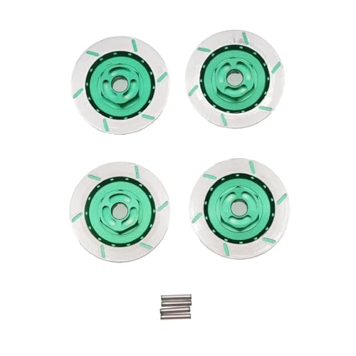 RC Alum 12mm Hex Hub Rad Bremsscheibe 4P for 1:10 for HSP for HPI for Sakura Drift Auto(Green) von SONHWNGE