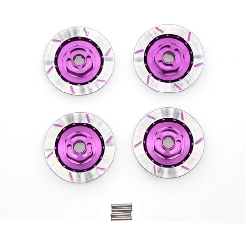 RC Alum 12mm Hex Hub Rad Bremsscheibe 4P for 1:10 for HSP for HPI for Sakura Drift Auto(Purple) von SONHWNGE