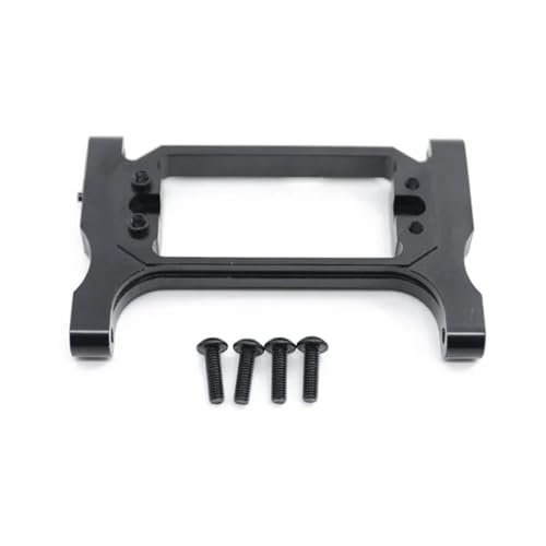 RC Auto Aluminiumlegierung Front Servohalterung Chassis Lenkquerträger for 1/10 RC Crawler Auto TRX4 for Blazer for Sport G500 TRX6(Zwart) von SONHWNGE