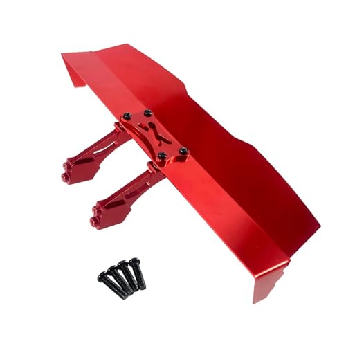 RC Auto Teile Metall Schwanz Flügel for MJX for Hyper Gehen 16207 H16PL Heckspoiler Flügel(Rood) von SONHWNGE