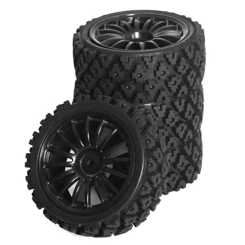 RC-Auto-Tuning-Teile Zubehör 4 STÜCKE 68 * 28mm 1/10 RC Rallye-Auto Gummiräder Reifen Set for Tam-iya TT-01 TT-02 TT01E XV01 XV02(Zwart) von SONHWNGE