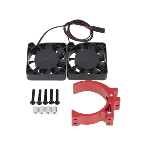 RC-Teil, 42 mm, gebürsteter bürstenloser Motor, Kühlkörper, Motorlüfter for Trax-xas, for Summit, for E-REVO, for UDR RC-Auto-Upgrade-Teile(Rood) von SONHWNGE