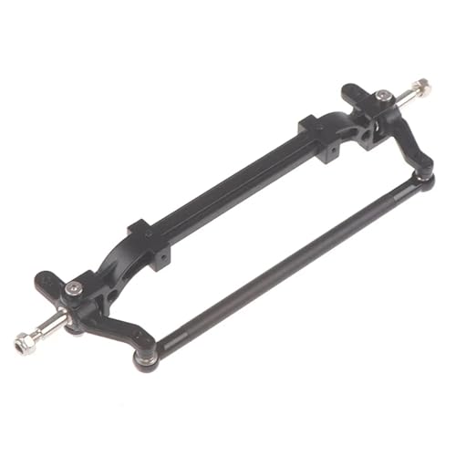 SONHWNGE 1:14 RC Metall Schwarz/Silber Vorderachse Lenkstange Link Pole for 1/14 for Tam-iya RC Traktor LKW Auto(Zwart) von SONHWNGE