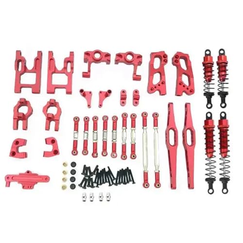 SONHWNGE 12428 12423 Upgrade Zubehör Kit Stoßdämpfer for Feiy-ue FY03 for WLtoys 12428 12423 1/12 RC Buggy Auto Teile(Rood) von SONHWNGE