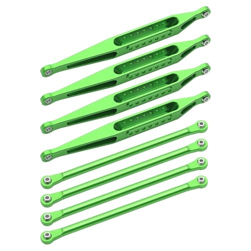 SONHWNGE 1Set Metall Oberen und Unteren Chassis Link Set for Losi for LMT 4WD Vollachse Monster Truck 1/8 RC Auto Upgrade Teile Zubehör(1Set Green) von SONHWNGE