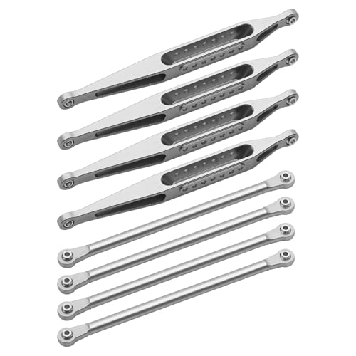 SONHWNGE 1Set Metall Oberen und Unteren Chassis Link Set for Losi for LMT 4WD Vollachse Monster Truck 1/8 RC Auto Upgrade Teile Zubehör(1Set Silver) von SONHWNGE