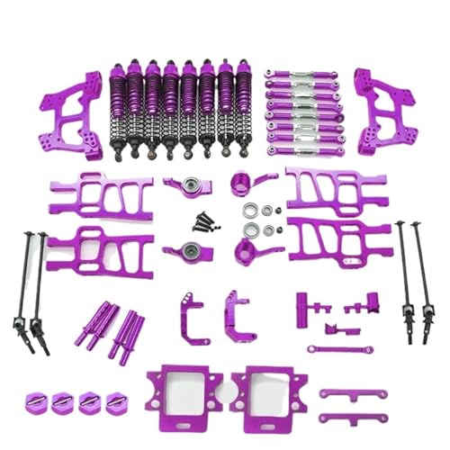 SONHWNGE 1Set for HSP 94111 Tuningteile Schwinge Stoßdämpfer Lenkung Gruppe for HSP RC 1:10 94111 94108 94110 Crawler Auto Monster(Purple) von SONHWNGE