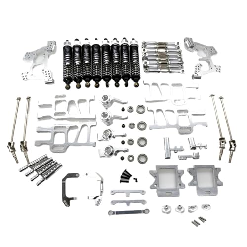 SONHWNGE 1Set for HSP 94111 Tuningteile Schwinge Stoßdämpfer Lenkung Gruppe for HSP RC 1:10 94111 94108 94110 Crawler Auto Monster(Silver) von SONHWNGE