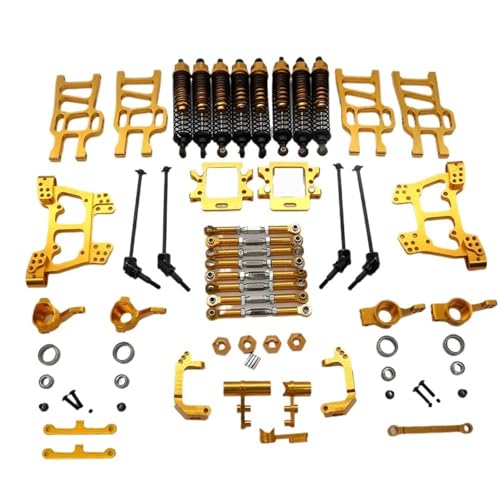 SONHWNGE 1Set for HSP 94111 Tuningteile Schwinge Stoßdämpfer Lenkung Gruppe for HSP RC 1:10 94111 94108 94110 Crawler Auto Monster(Yellow) von SONHWNGE