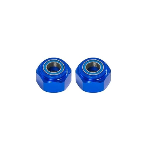 SONHWNGE 2 Stück Metall-Front-12-mm-Rad-Sechskant-Naben-Adapter for Tam-iya DT03 DT-03 1/10 RC Auto Upgrade Teile Zubehör(Blauw) von SONHWNGE