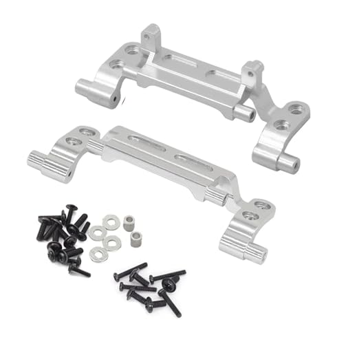 SONHWNGE 2 Stück Spurstangensitz aus Metall for Vorder- und Hinterachse, Spurstangenhalterung, Spurstangensockel, passend for MN168 New99S MN78 1/12 ferngesteuertes Auto(Silver) von SONHWNGE