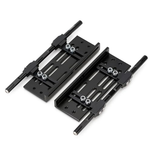 SONHWNGE 2 Stücke Metall Rock Sliders Einstellbare Pedal Side Step Board for 1/10 RC Crawler for Axial SCX10 Upgrade Teile von SONHWNGE