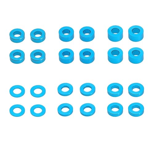 SONHWNGE 24-teiliges M3-Schrauben-Abstandshalter-Set, 3 mm Schrauben, Flache Dichtung, Unterlegscheibe, Abstandshalter for TAM-IYA 53539 TT02 TT01 XV01 XV02 RC-Auto von SONHWNGE