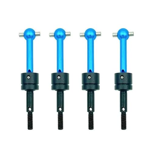 SONHWNGE 4 STÜCKE for Tam-iya TT-01 TT01 TT-02 TT02 TA04 Metall Universal Antriebswelle CVD 53792 1/10 RC Auto Upgrade Teile(Blauw) von SONHWNGE