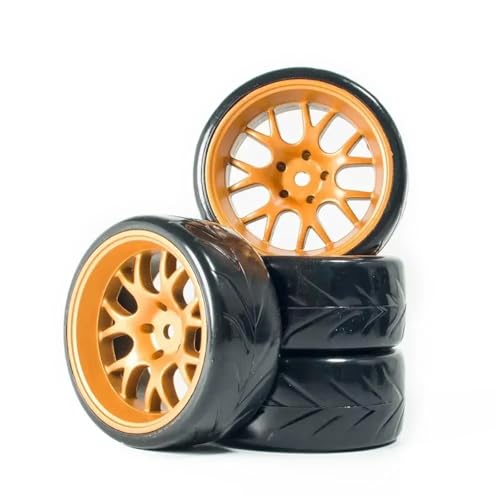 SONHWNGE 4 Stück 1/10 RC Drift Reifen Räder Nabe 12 mm Sechskant for 1:10 for HSP for Axial Scx10 Trx4 for Tam-iya for HPI RC Rally On Road RC Autoreifen(A) von SONHWNGE